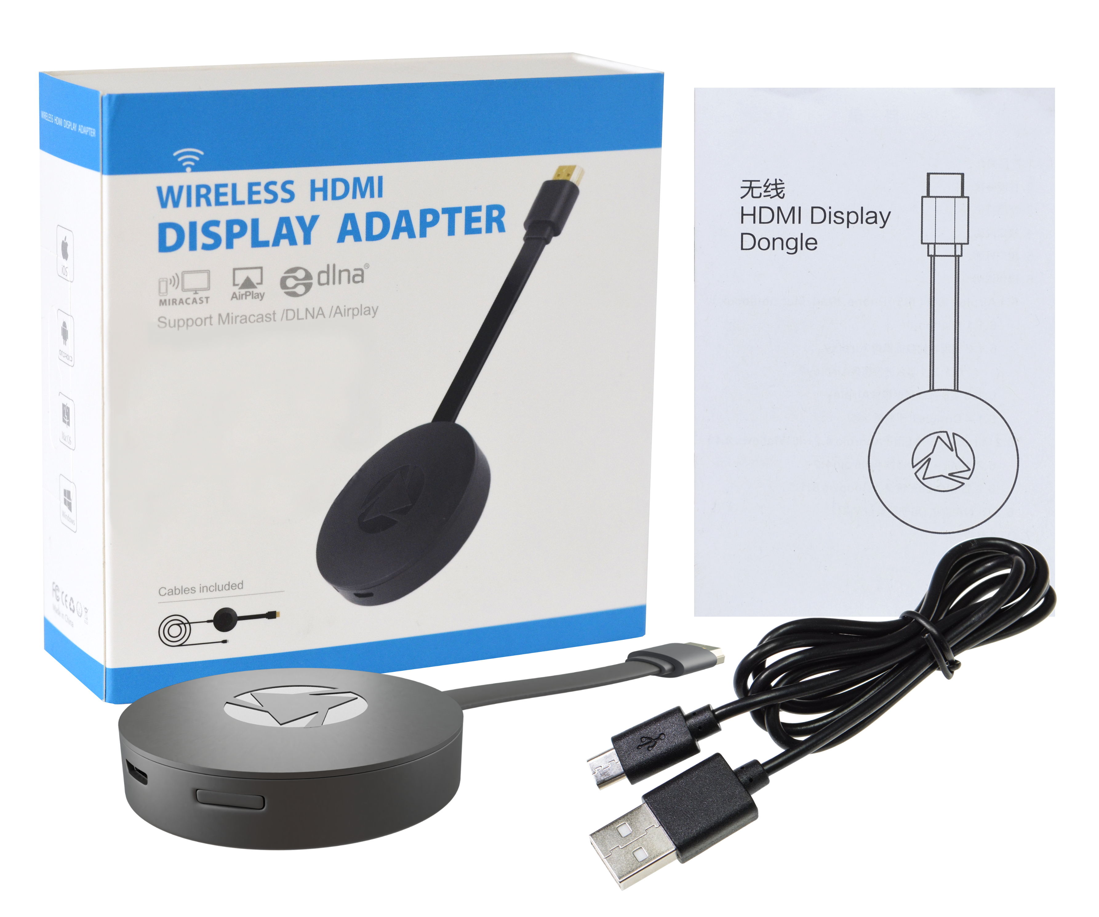 Adapter HDMI WIFI do TV Anycast Miracast HD19 | Elektronika \ Akcesoria