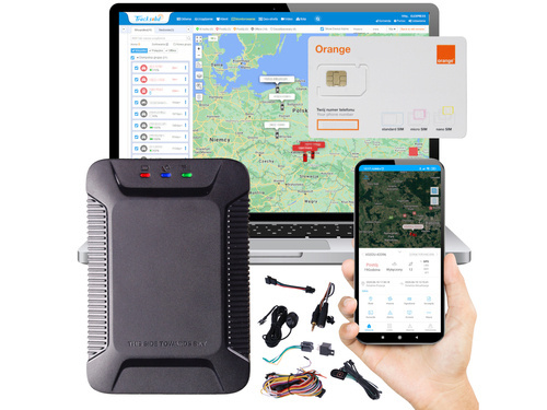 Lokalizator GPS 2G, flot pojazdów (X3)  + Karta Orange + Serwis Tracksolid Pro na 10 lat