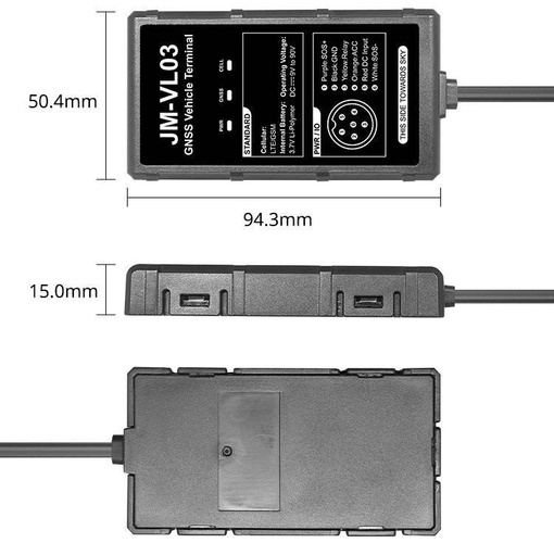 Lokalizator GPS 4G/2G, samochodowy, odcięcie ACC (VL03) + Karta Orange + Serwis Tracksolid Pro na 10 lat