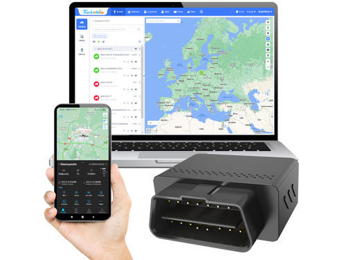 Lokalizator GPS 4G/2G, OBD2, do pojazdów (VL512) + Karta telemetryczna + Serwis Tracksolid Pro na 10 lat