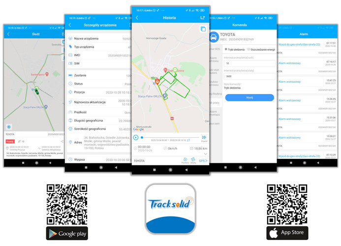 Lokalizator GPS 2G, flot pojazdów (X3)  + Karta Orange + Serwis Tracksolid Pro na 10 lat