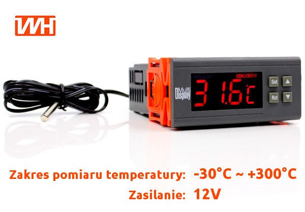 Cyfrowy regulator temperatury termostat sonda -30 do +300°C