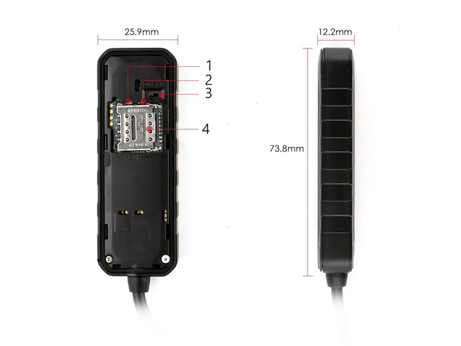 Lokalizator GPS 2G, pojazdów elektrycznych (WTL) + Karta Plus + Serwis Tracksolid Pro na 1 rok