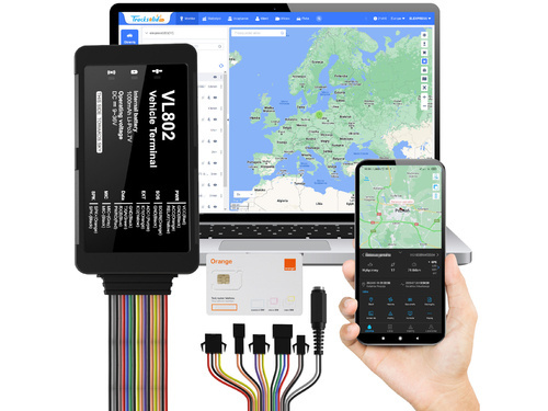 Lokalizator GPS 4G/2G, flot pojazdów, zaawansowany (VL802) + Karta Orange + Serwis Tracksolid Pro na 1 rok