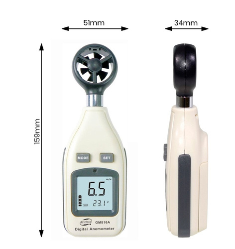 Wiatromierz miernik wiatru anemometr Benetech GM816A