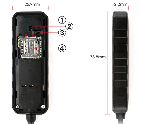 Lokalizator GPS 2G, pojazdów elektrycznych (WTL) + Karta Orange + Serwis Tracksolid Pro na 1 rok