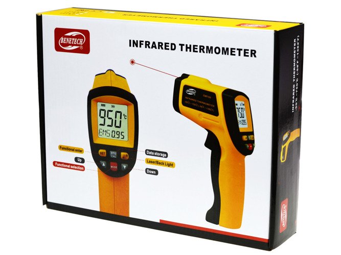 Bezdotykowy termometr laserowy pirometr  -50 do 900C Benetech GM900