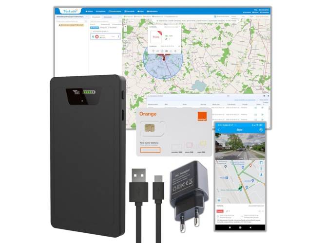 Lokalizator GPS bateryjny 2500mAh, personalny + karta Orange + dostęp do Tracksolid Pro na 10 lat