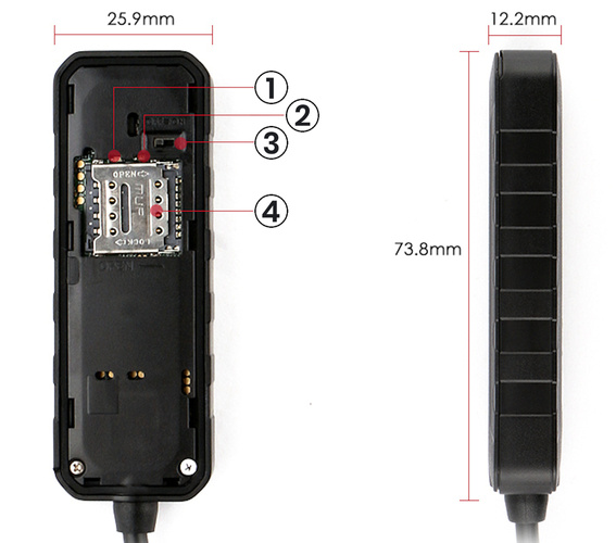 Lokalizator GPS pojazdów elektrycznych 9-90V + karta Truphone + dostęp do Tracksolid Pro na 10 lat